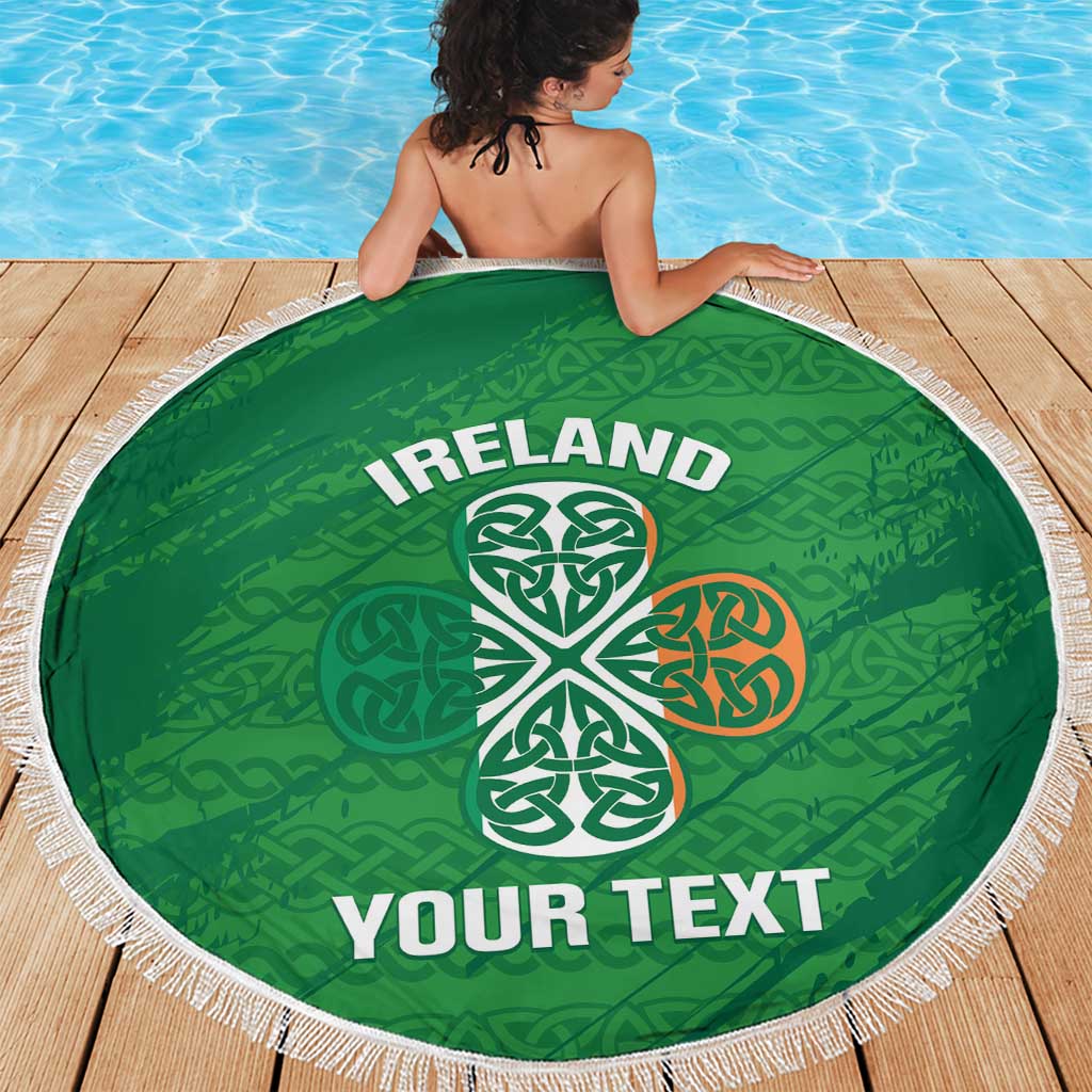 Custom Ireland Cricket Beach Blanket Irish Celtic Knot - National Color