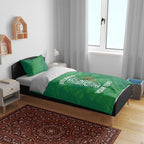 Custom Ireland Cricket Bedding Set Irish Celtic Knot - National Color