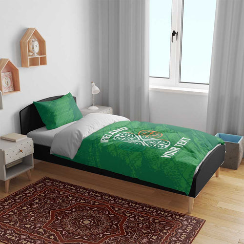 Custom Ireland Cricket Bedding Set Irish Celtic Knot - National Color