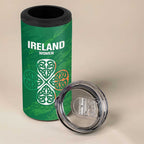 Custom Ireland Cricket 4 in 1 Can Cooler Tumbler Irish Celtic Knot - National Color