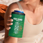 Custom Ireland Cricket 4 in 1 Can Cooler Tumbler Irish Celtic Knot - National Color