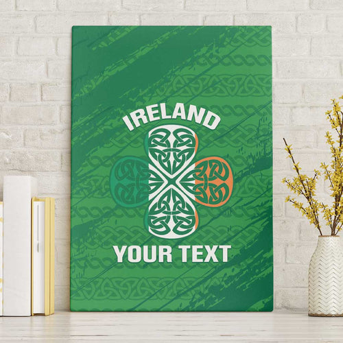 Custom Ireland Cricket Canvas Wall Art Irish Celtic Knot - National Color