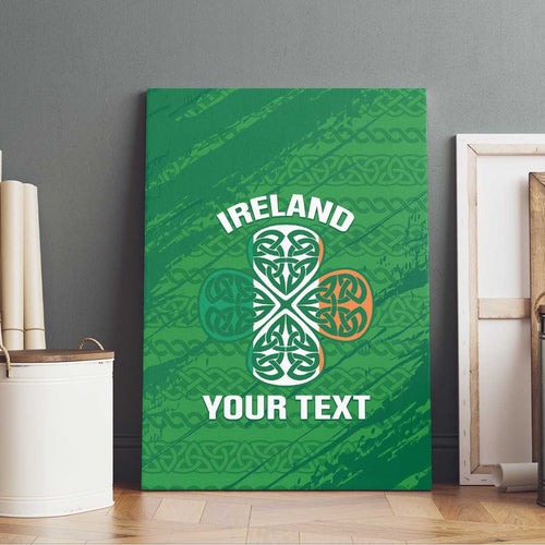 Custom Ireland Cricket Canvas Wall Art Irish Celtic Knot - National Color