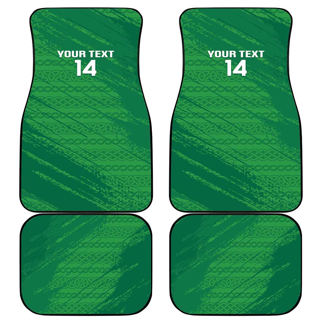 Custom Ireland Cricket Car Mats Irish Celtic Knot - National Color