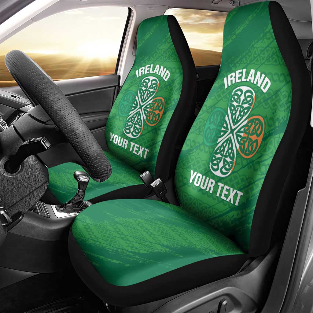 Custom Ireland Cricket Car Seat Cover Irish Celtic Knot - National Color