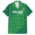 Custom Ireland Cricket Hawaiian Shirt Irish Celtic Knot - National Color