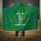 Custom Ireland Cricket Hooded Blanket Irish Celtic Knot - National Color