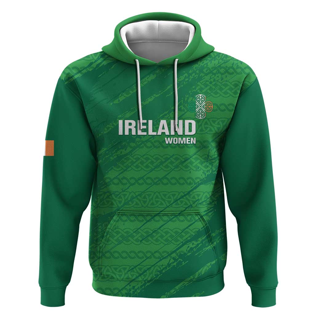 Custom Ireland Cricket Hoodie Irish Celtic Knot - National Color