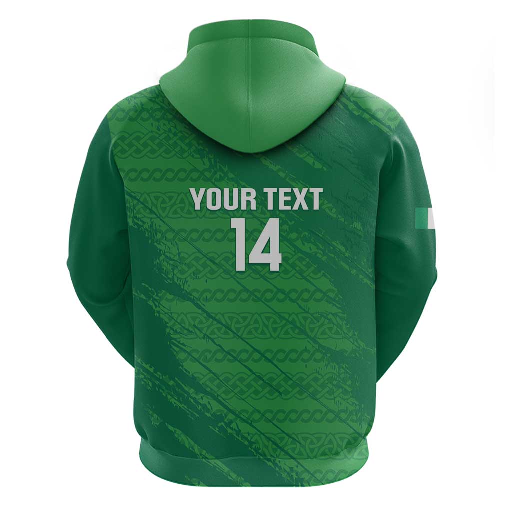 Custom Ireland Cricket Hoodie Irish Celtic Knot - National Color