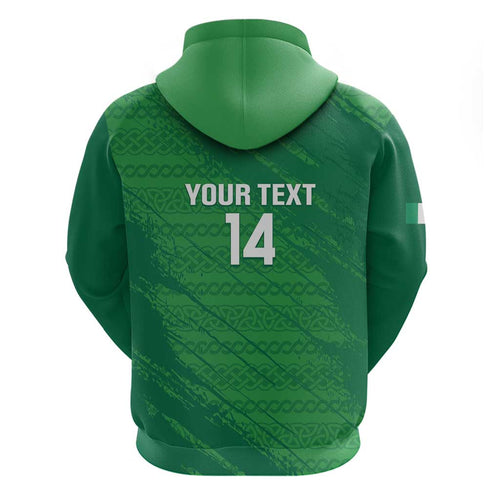 Custom Ireland Cricket Hoodie Irish Celtic Knot - National Color