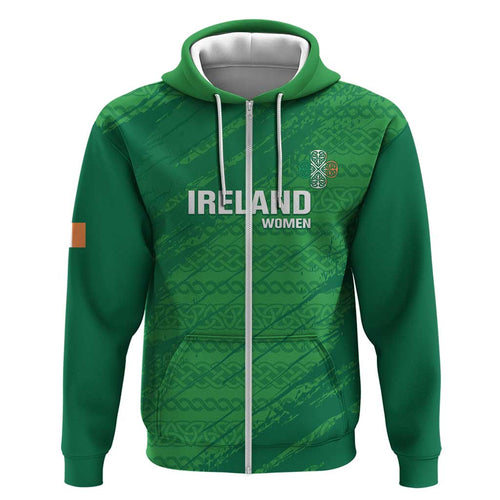 Custom Ireland Cricket Hoodie Irish Celtic Knot - National Color