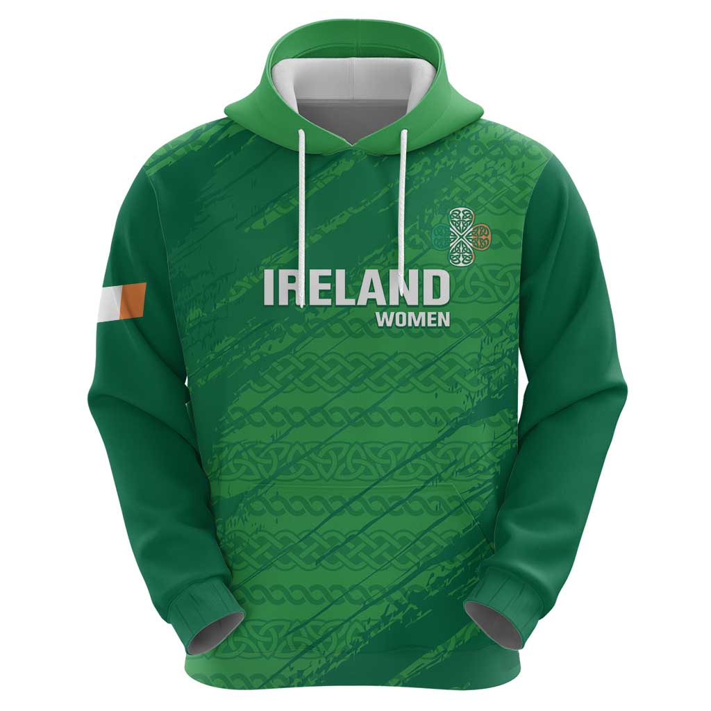 Custom Ireland Cricket Hoodie Irish Celtic Knot - National Color