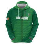 Custom Ireland Cricket Hoodie Irish Celtic Knot - National Color