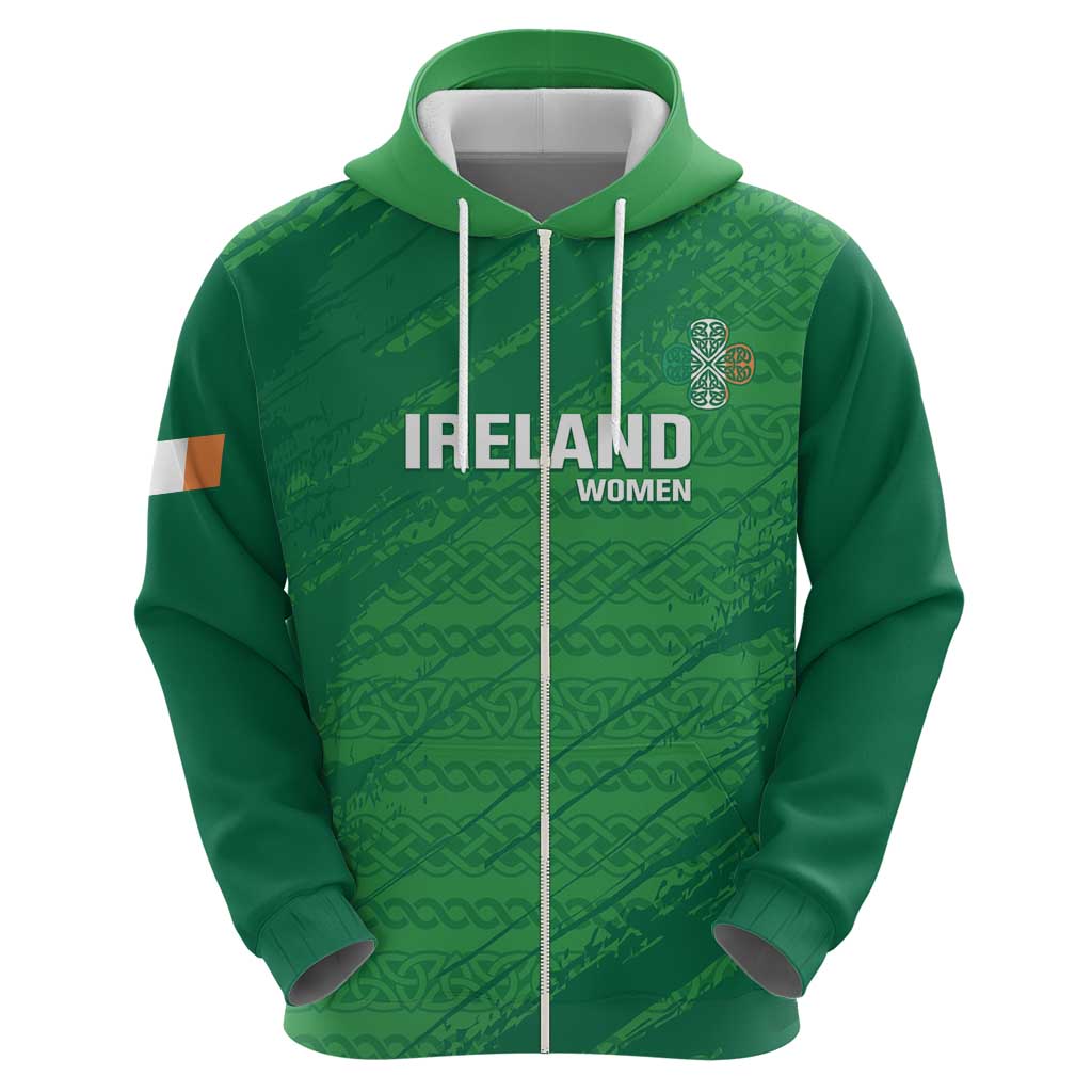 Custom Ireland Cricket Hoodie Irish Celtic Knot - National Color