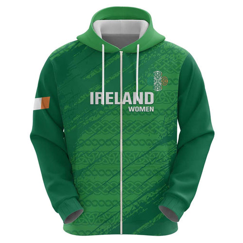 Custom Ireland Cricket Hoodie Irish Celtic Knot - National Color