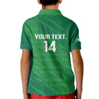 Custom Ireland Cricket Kid Polo Shirt Irish Celtic Knot - National Color