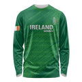 Custom Ireland Cricket Long Sleeve Shirt Irish Celtic Knot - National Color