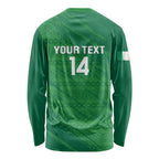 Custom Ireland Cricket Long Sleeve Shirt Irish Celtic Knot - National Color