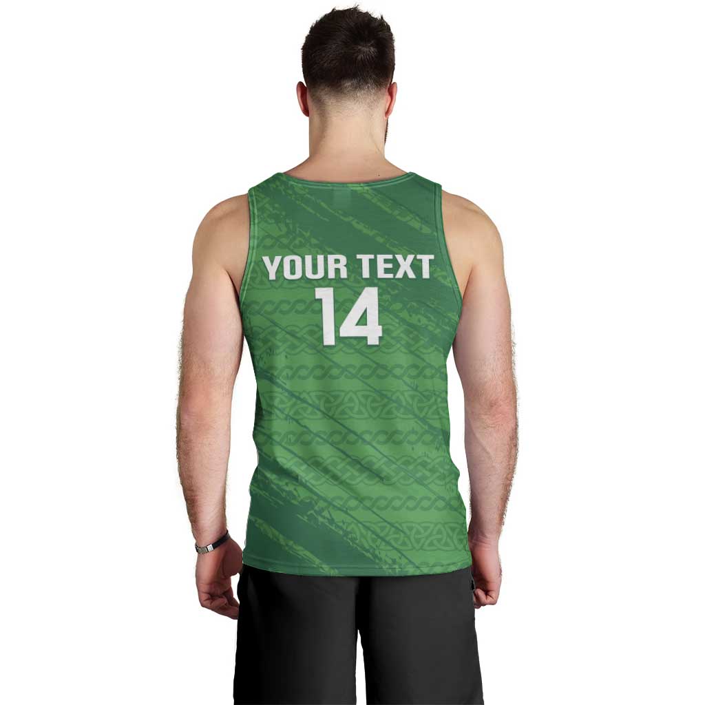 Custom Ireland Cricket Men Tank Top Irish Celtic Knot - National Color