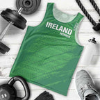 Custom Ireland Cricket Men Tank Top Irish Celtic Knot - National Color