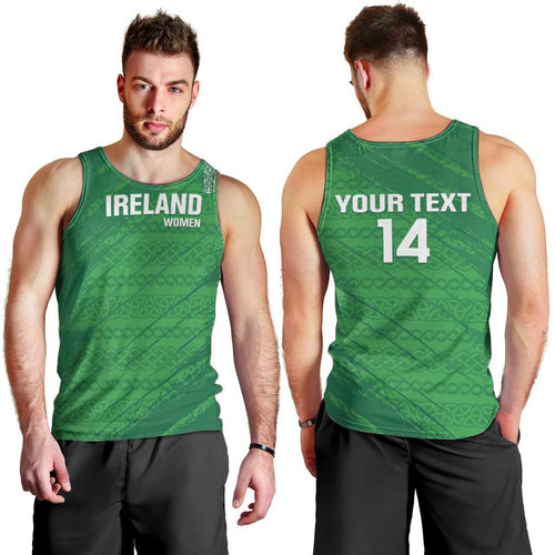 Custom Ireland Cricket Men Tank Top Irish Celtic Knot - National Color