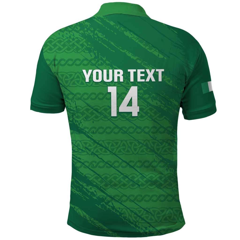Custom Ireland Cricket Polo Shirt Irish Celtic Knot - National Color
