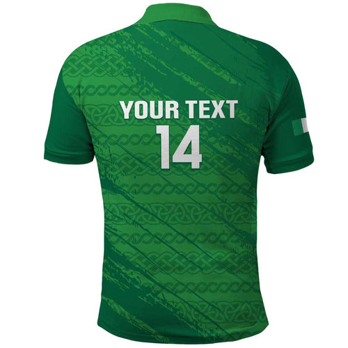 Custom Ireland Cricket Polo Shirt Irish Celtic Knot - National Color