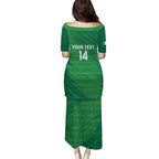 Custom Ireland Cricket Puletasi Irish Celtic Knot - National Color