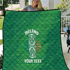 Custom Ireland Cricket Quilt Irish Celtic Knot - National Color