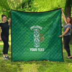 Custom Ireland Cricket Quilt Irish Celtic Knot - National Color