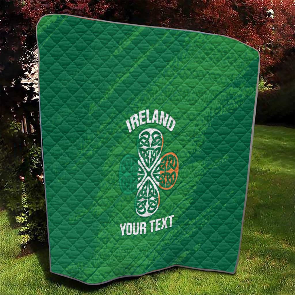 Custom Ireland Cricket Quilt Irish Celtic Knot - National Color