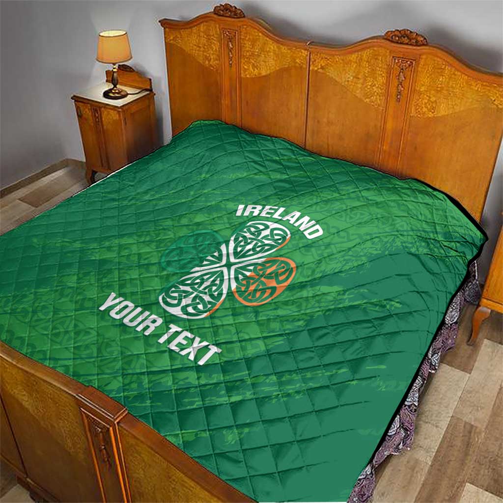 Custom Ireland Cricket Quilt Irish Celtic Knot - National Color