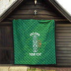 Custom Ireland Cricket Quilt Irish Celtic Knot - National Color