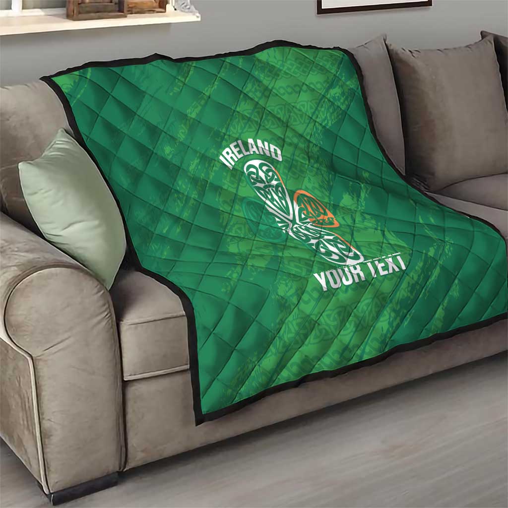Custom Ireland Cricket Quilt Irish Celtic Knot - National Color