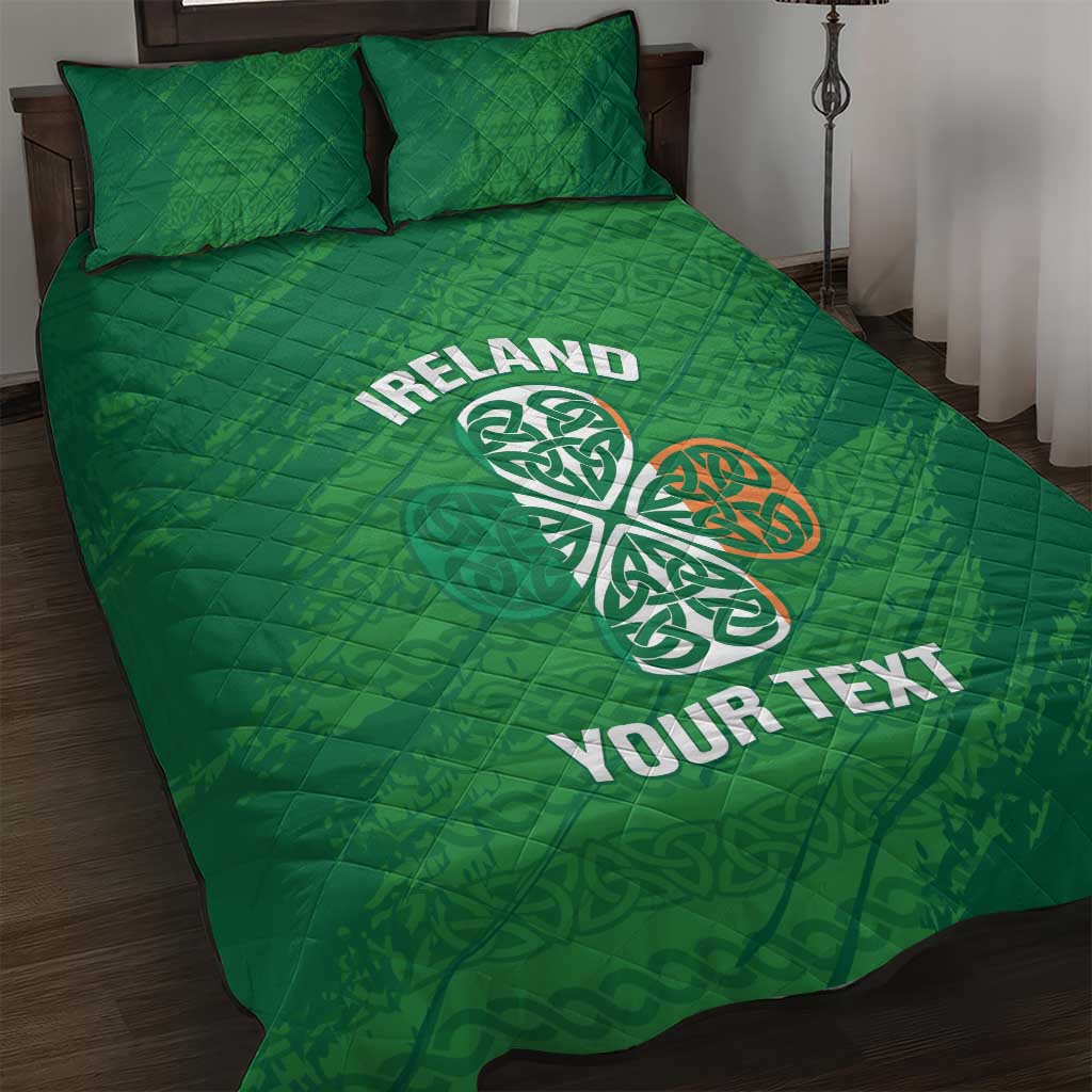 Custom Ireland Cricket Quilt Bed Set Irish Celtic Knot - National Color