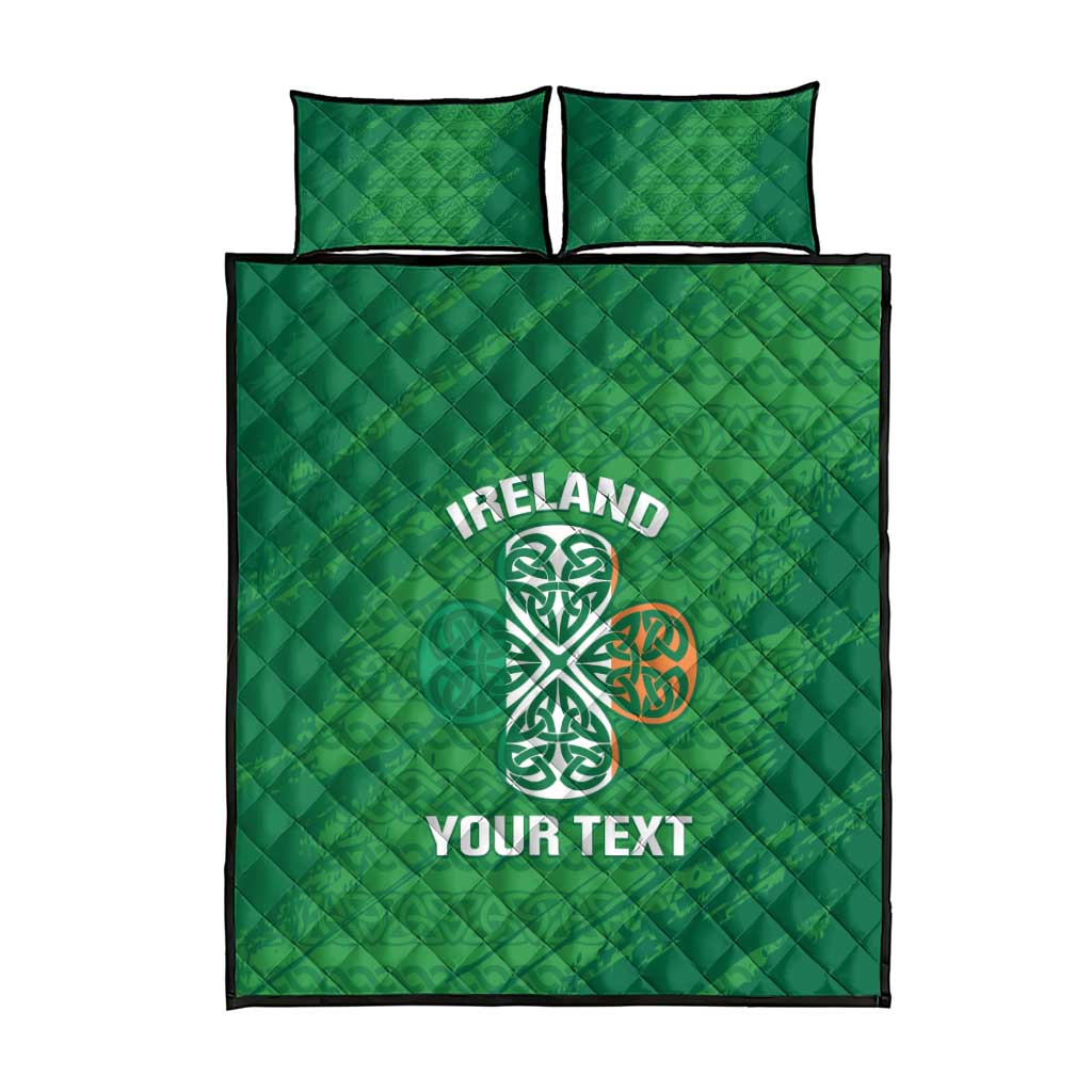 Custom Ireland Cricket Quilt Bed Set Irish Celtic Knot - National Color
