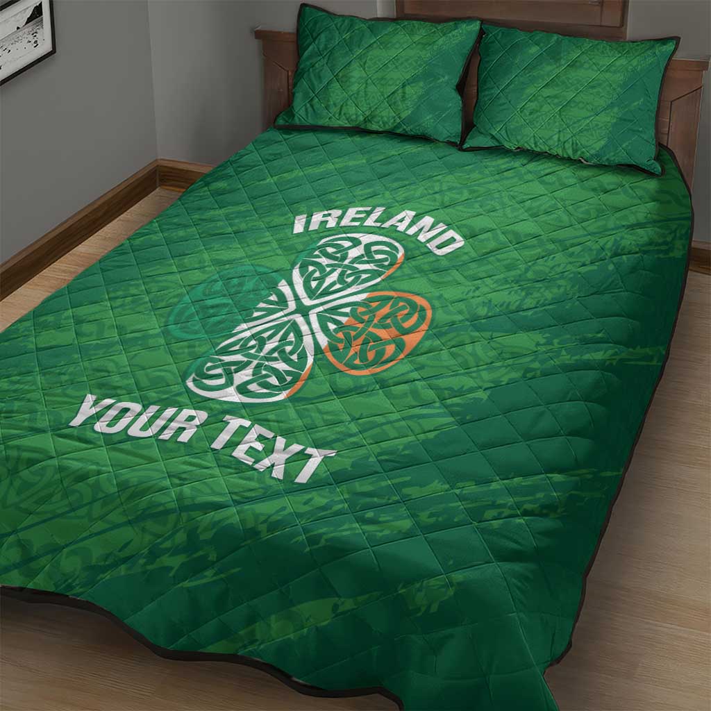 Custom Ireland Cricket Quilt Bed Set Irish Celtic Knot - National Color