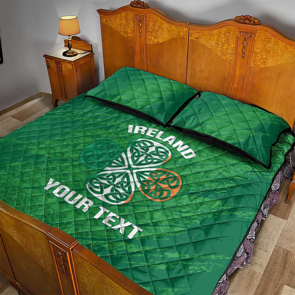Custom Ireland Cricket Quilt Bed Set Irish Celtic Knot - National Color