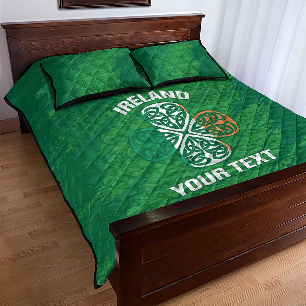 Custom Ireland Cricket Quilt Bed Set Irish Celtic Knot - National Color