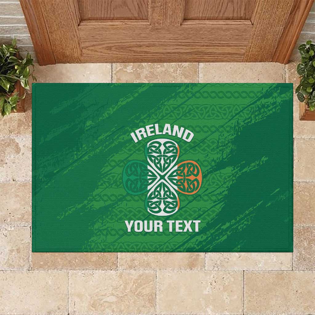 Custom Ireland Cricket Rubber Doormat Irish Celtic Knot - National Color