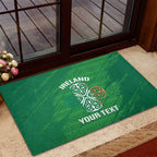 Custom Ireland Cricket Rubber Doormat Irish Celtic Knot - National Color