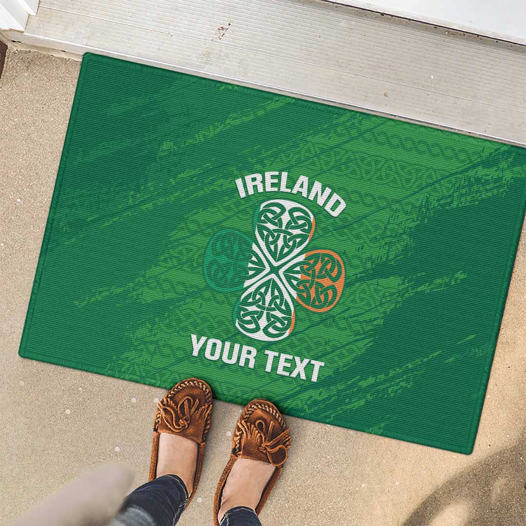 Custom Ireland Cricket Rubber Doormat Irish Celtic Knot - National Color
