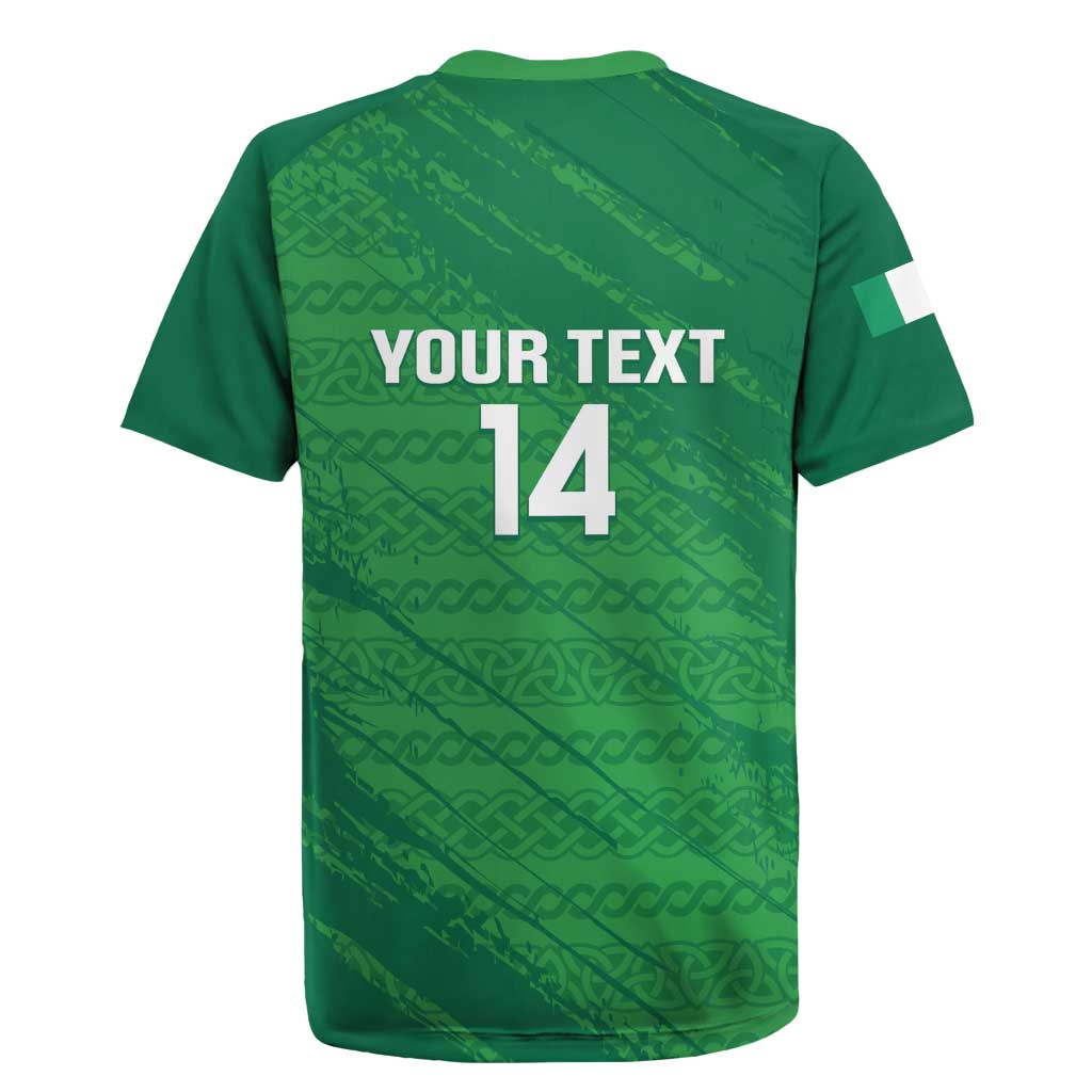 Custom Ireland Cricket Rugby Jersey Irish Celtic Knot - National Color