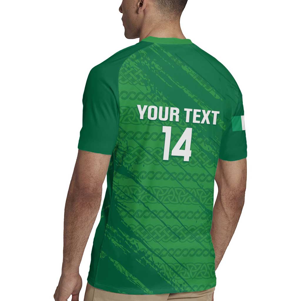 Custom Ireland Cricket Rugby Jersey Irish Celtic Knot - National Color