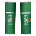 Custom Ireland Cricket Skinny Tumbler Irish Celtic Knot - National Color