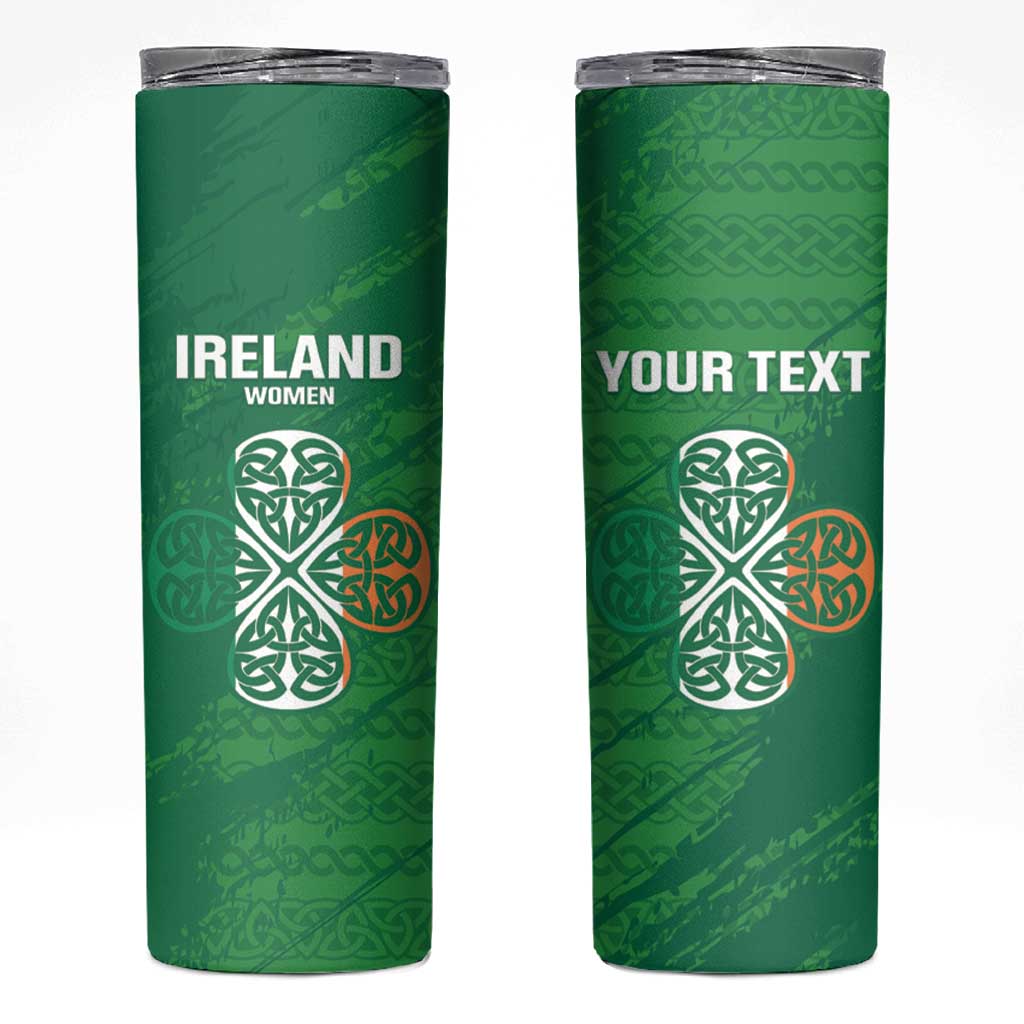 Custom Ireland Cricket Skinny Tumbler Irish Celtic Knot - National Color