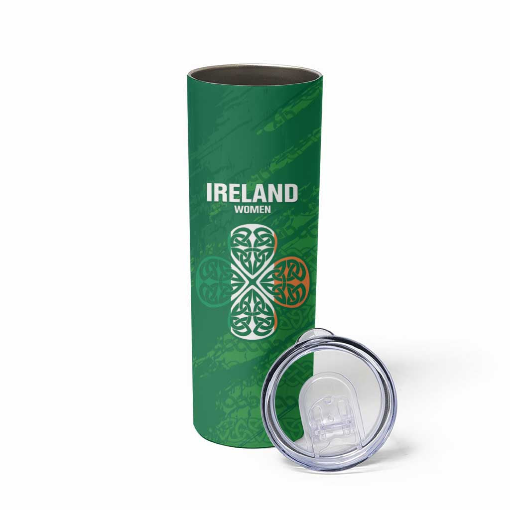 Custom Ireland Cricket Skinny Tumbler Irish Celtic Knot - National Color
