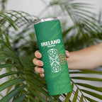 Custom Ireland Cricket Skinny Tumbler Irish Celtic Knot - National Color