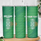 Custom Ireland Cricket Skinny Tumbler Irish Celtic Knot - National Color