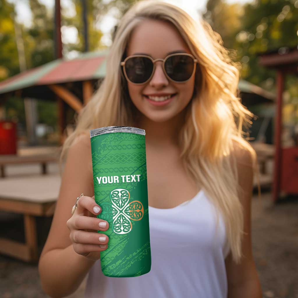 Custom Ireland Cricket Skinny Tumbler Irish Celtic Knot - National Color